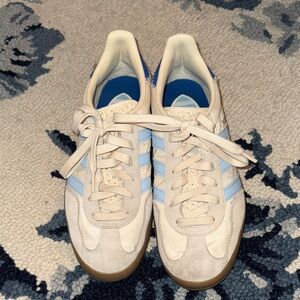 Adidas cream and blue gazelles!